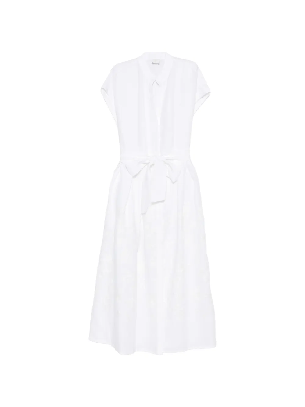 Eleventy tie-waist dress - Bianco