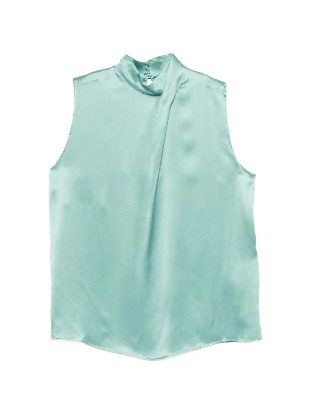 Eleventy draped mock-neck blouse - Blu