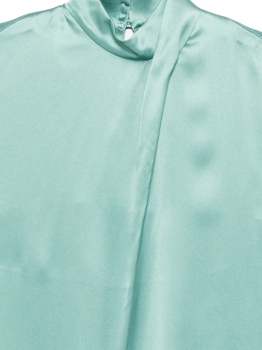  Eleventy Draped Mock-neck Blouse - Blue 