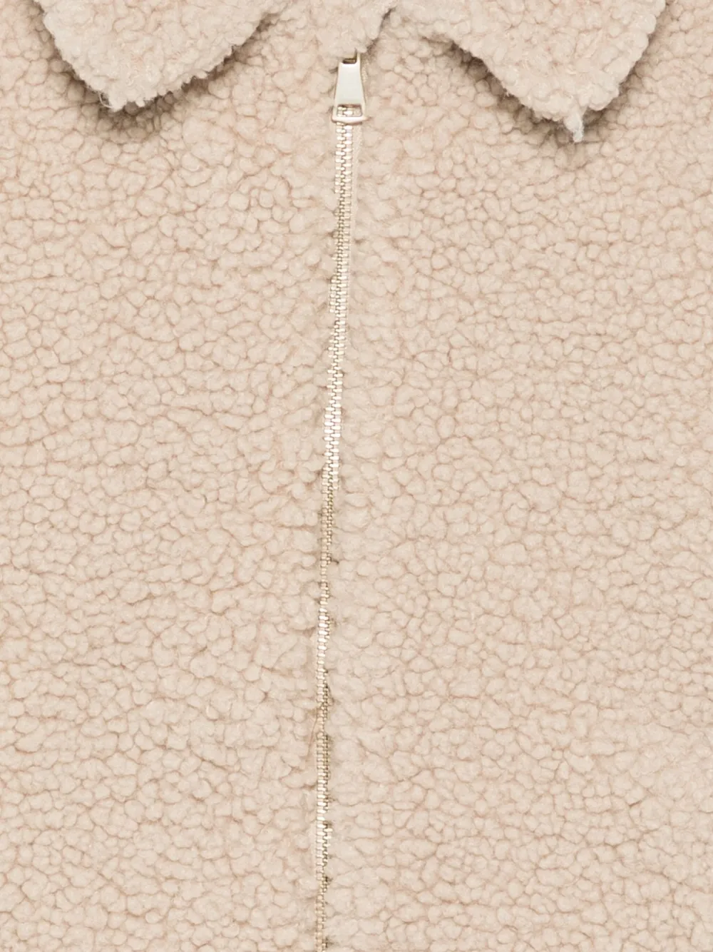 MC2 Saint Barth Kids Abel Jr Teddy jack met kraag en rits Beige