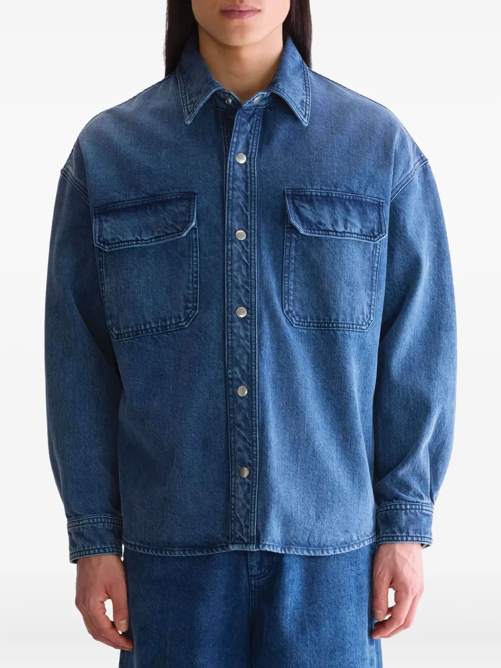 Bellerose Poach pocket-chest shirt - Blauw