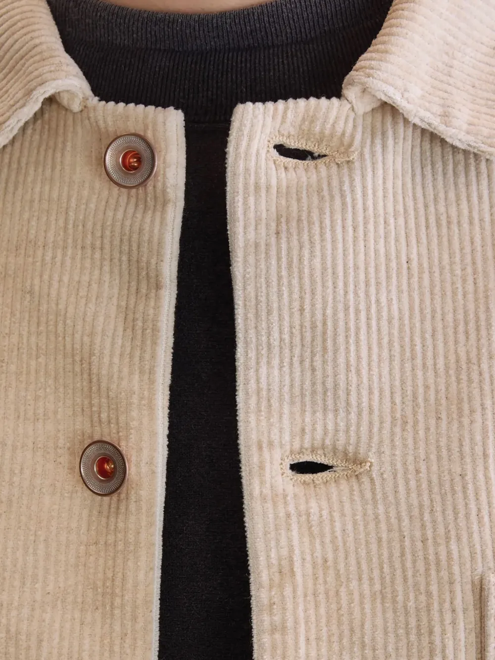 Bellerose Goney Pocket-chest Corduroy Shirt In Neutral