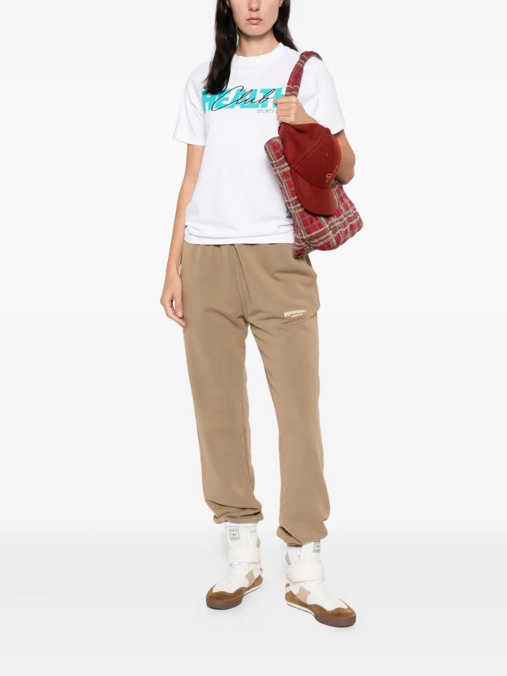 Sporty & Rich 80s Club T-shirt Wit