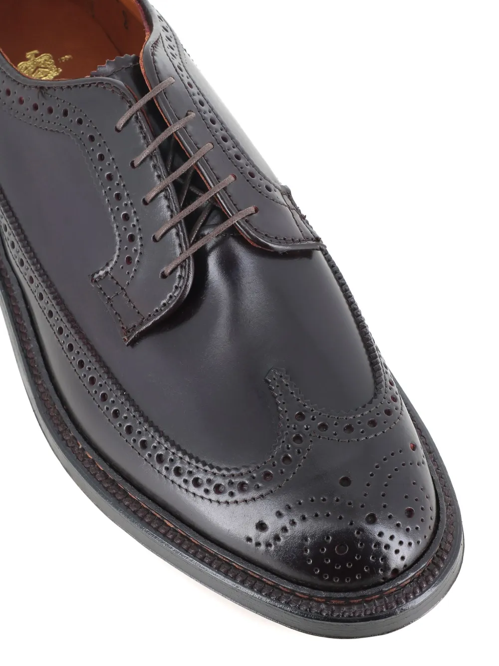 Alden Wingtip derby schoenen met geperforeerde details Bruin