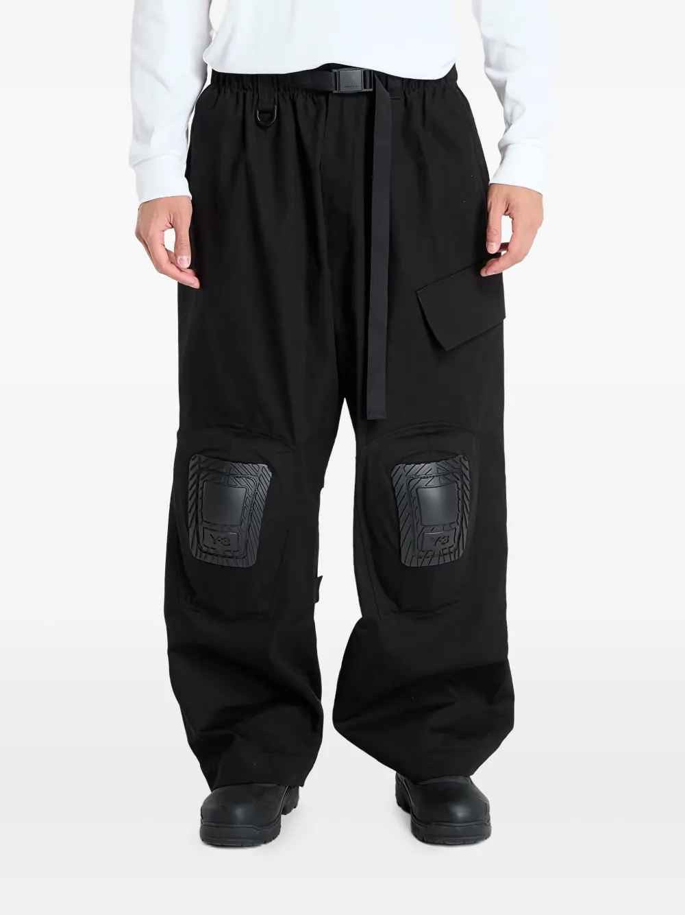 Y-3 pantalones cargo con parche Port | negro | Image 1