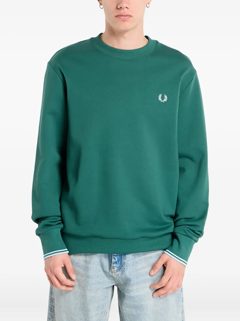 Fred Perry Crew-neck Sweatshirt In Green