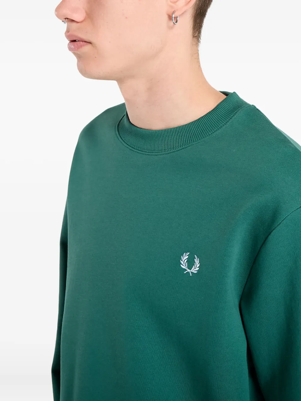Fred Perry Crew-neck Sweatshirt In Green