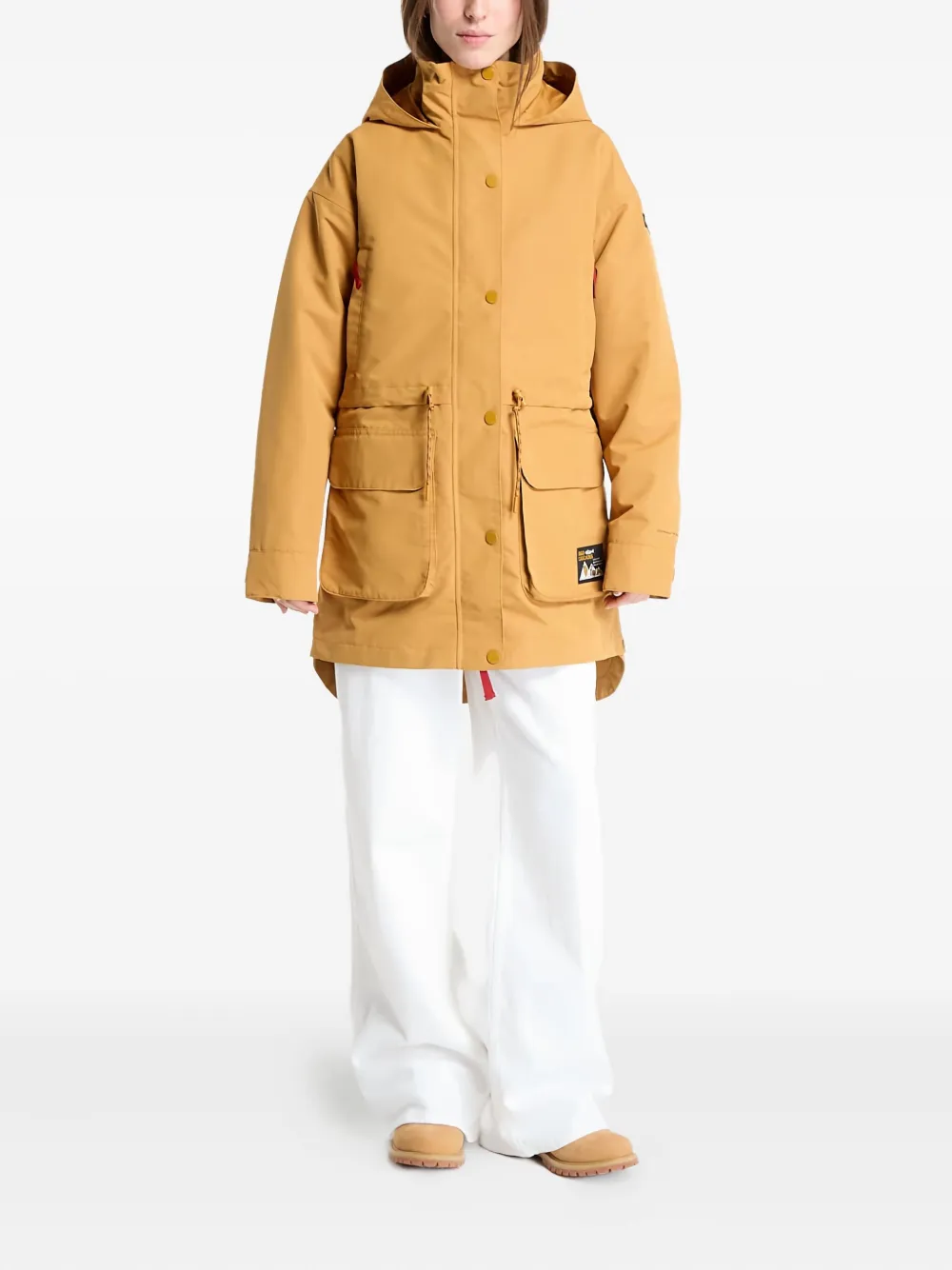 Columbia High Cascades Interchange Rain Coat In Yellow