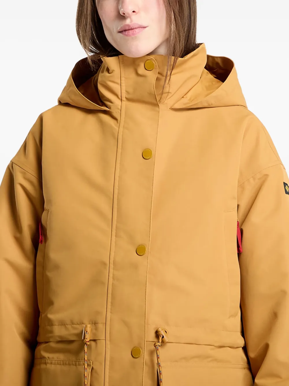 Columbia High Cascades Interchange Rain Coat In Yellow