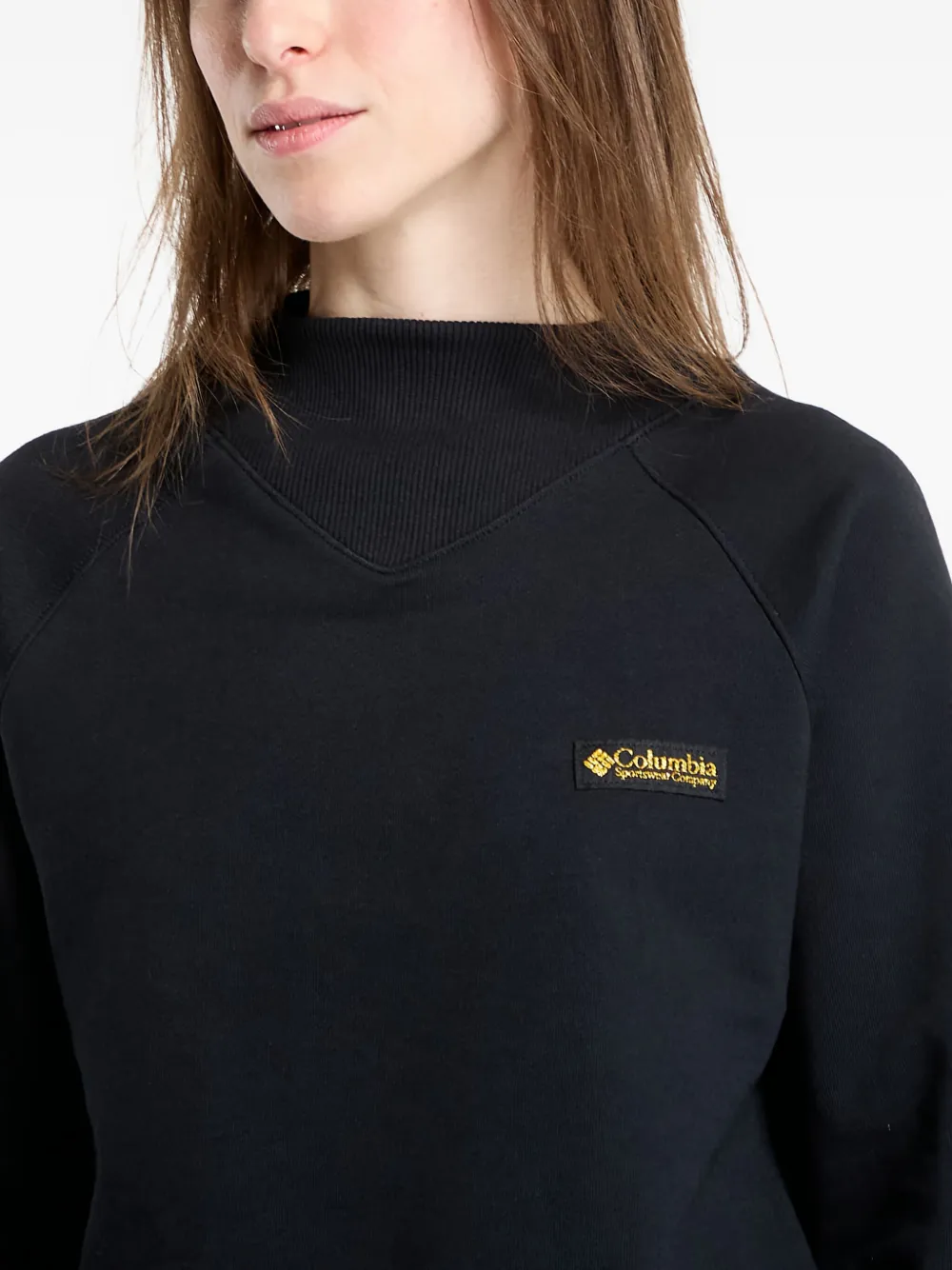 Columbia High Cascades Crop Sweatshirt In Black