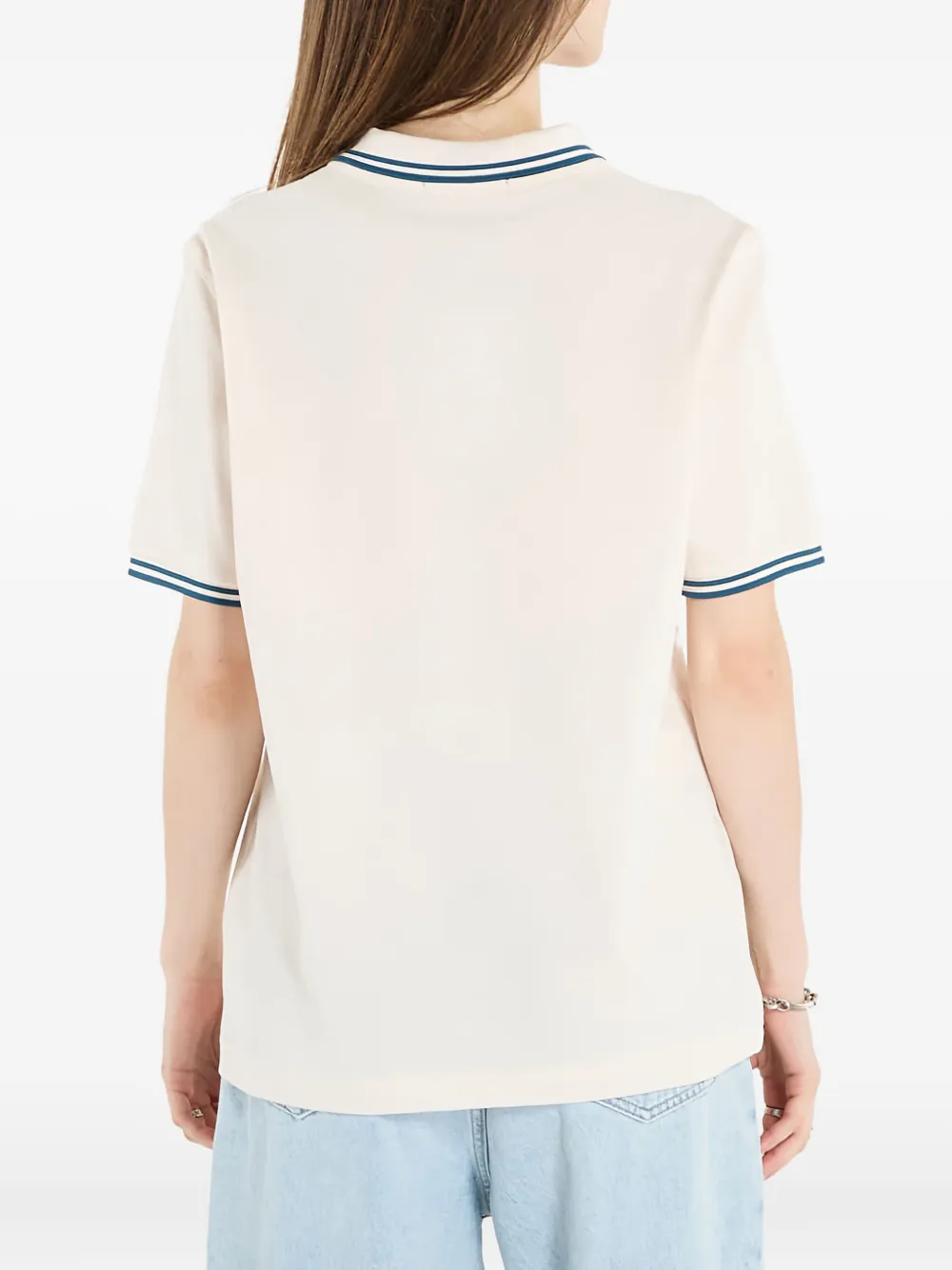 Fred Perry Striped-trim Polo Shirt In Neutral