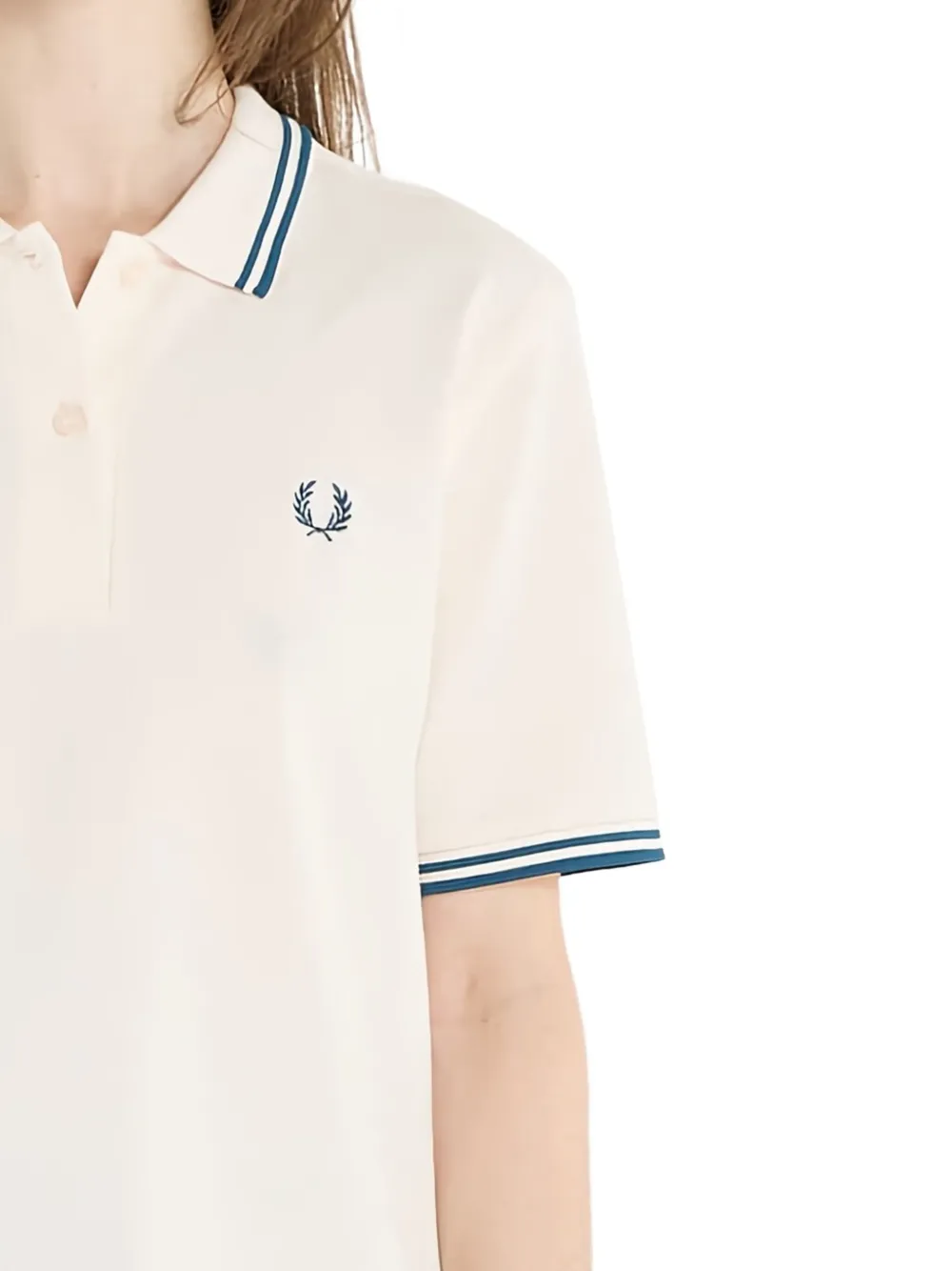 Fred Perry Striped-trim Polo Shirt In Neutral