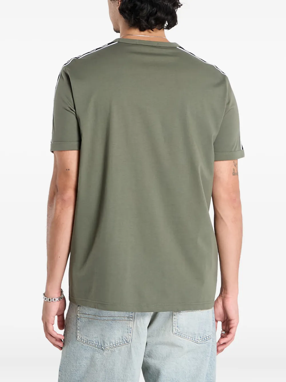 Fred Perry Tape Ringer T-shirt In Green