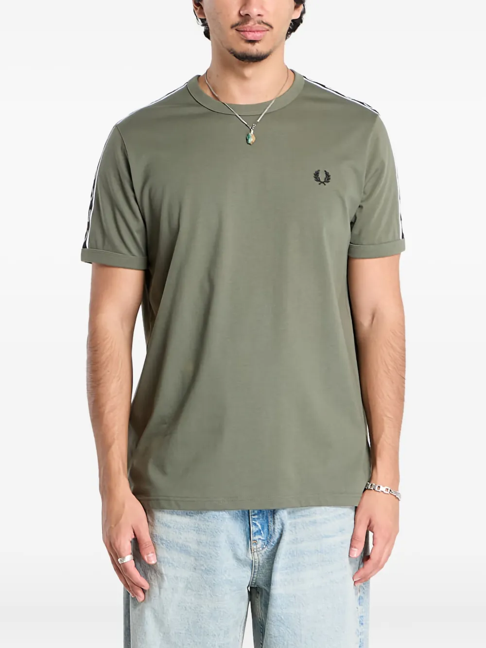 Fred Perry playera Tape Ringer | verde | Image 1