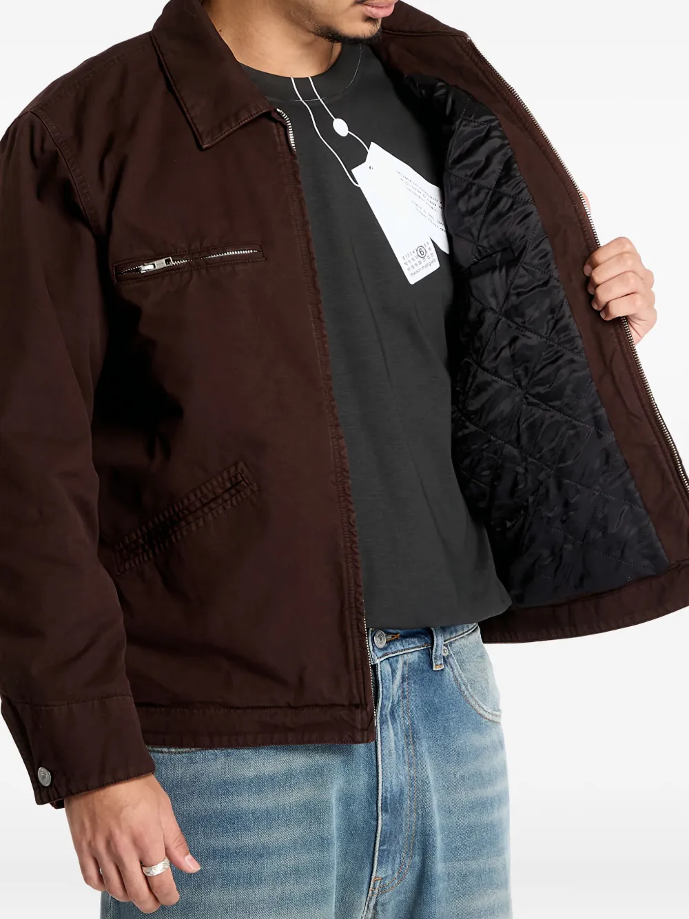 MM6 Maison Margiela Jack met geborduurd logo Bruin