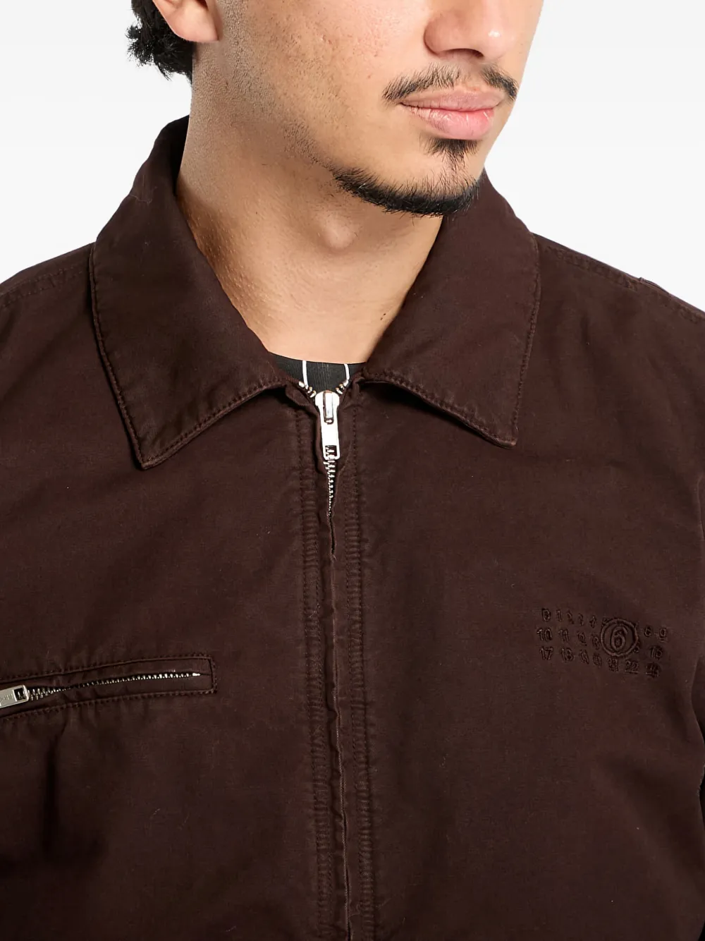 MM6 Maison Margiela Jack met geborduurd logo Bruin