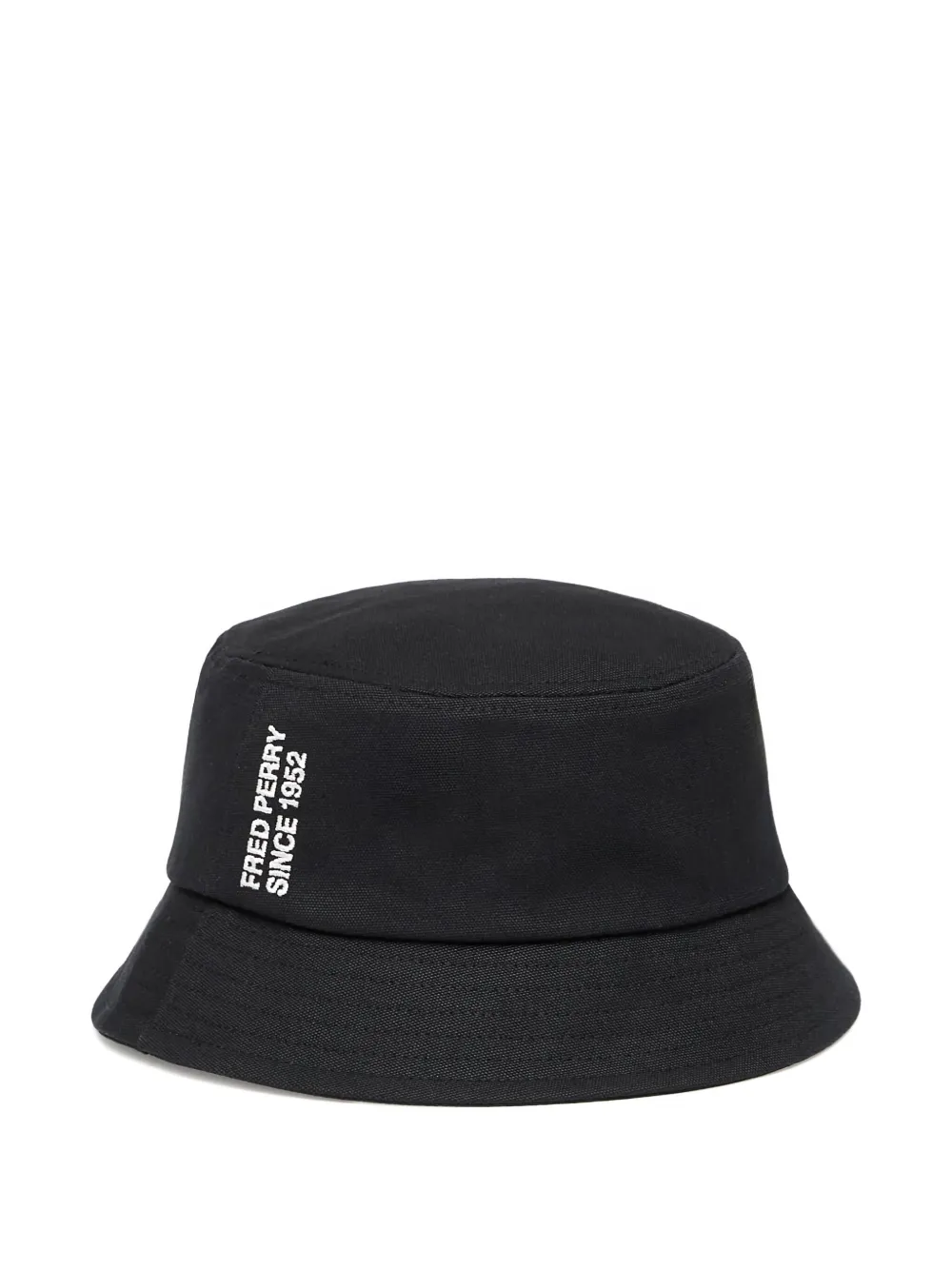 Fred Perry Bold Branding Bucket Hat In Black