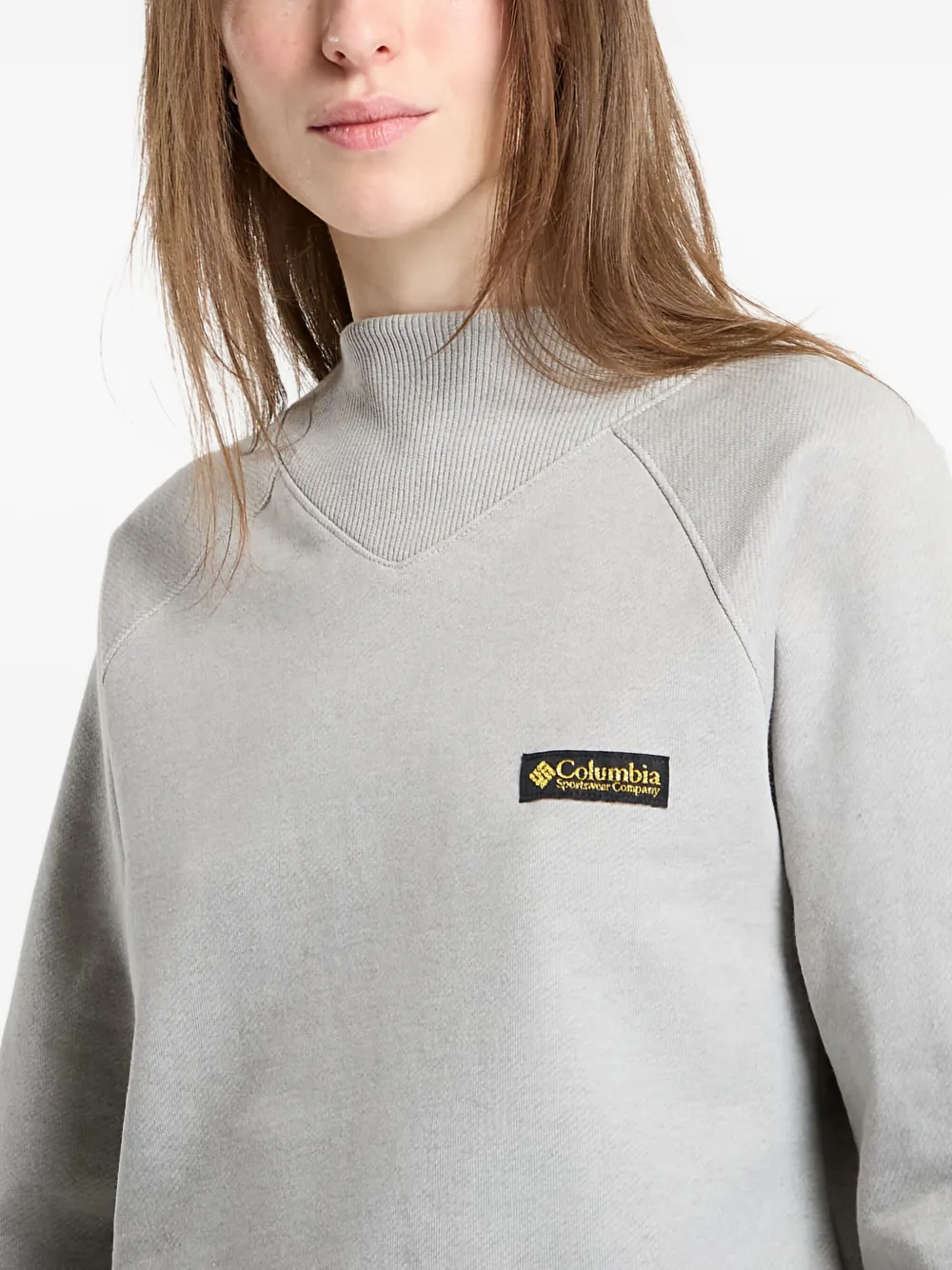 Columbia Logo-patch Sweatshirt In Gray