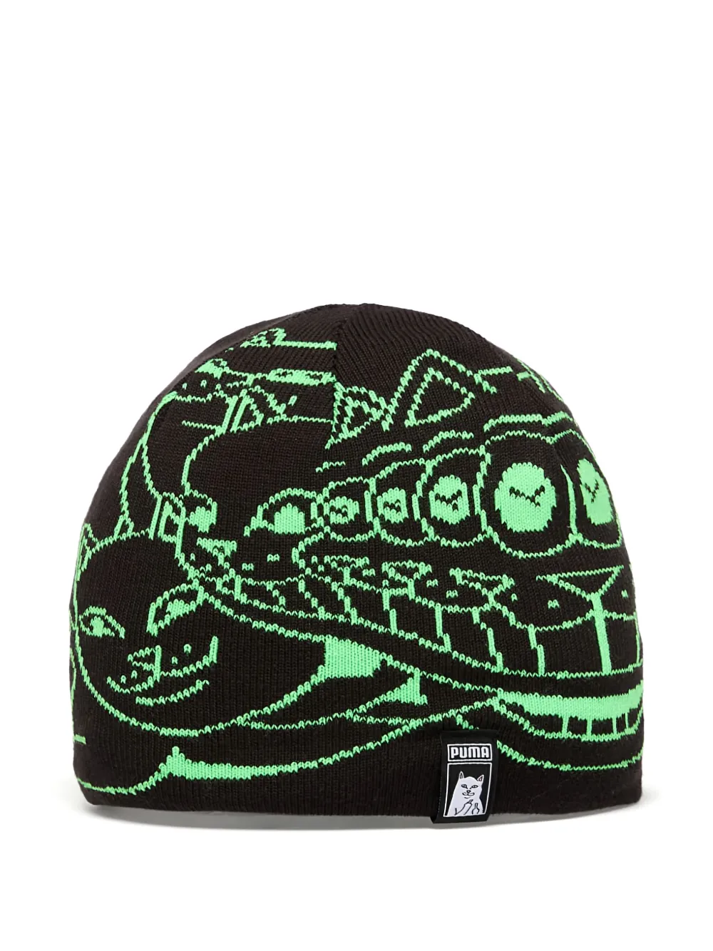 PUMA x Ripndip omkeerbare muts met doodskop Groen