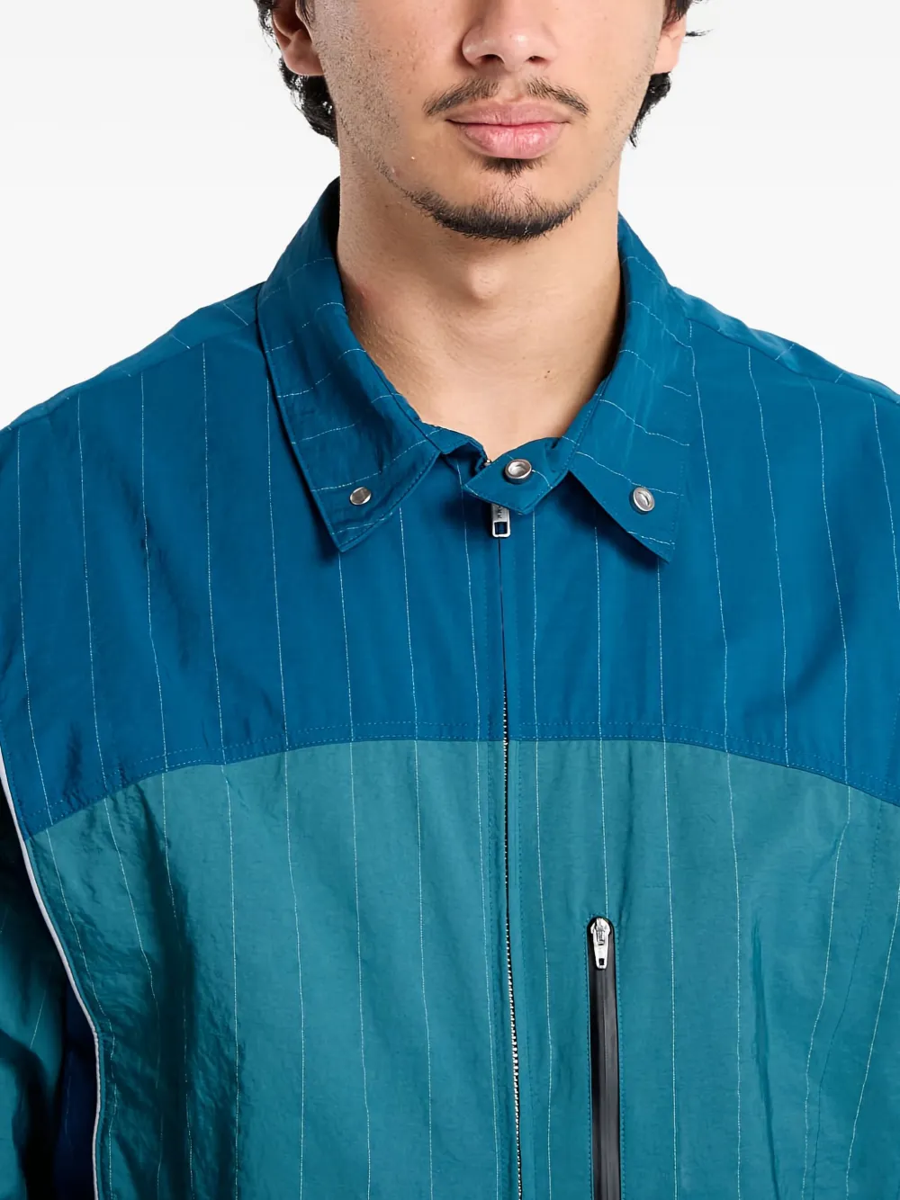 adidas Gestreept windjack met vlakken Blauw