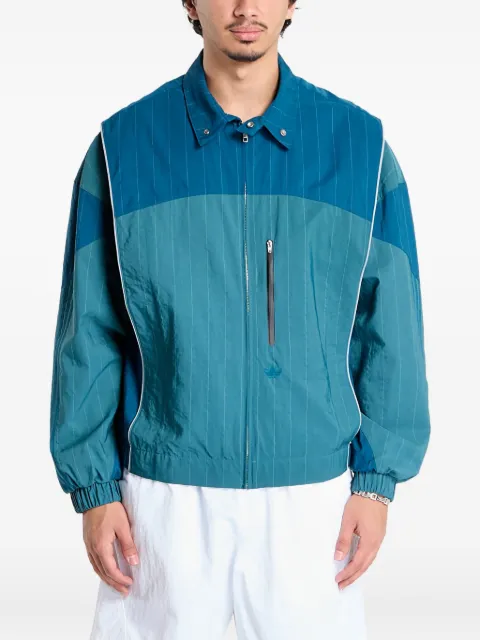 adidas striped panelled wind jacket