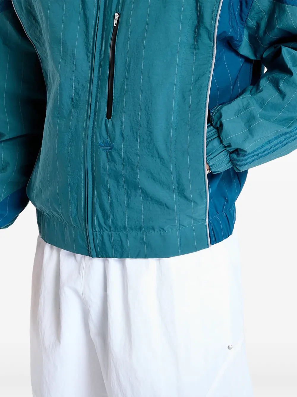 adidas Gestreept windjack met vlakken Blauw