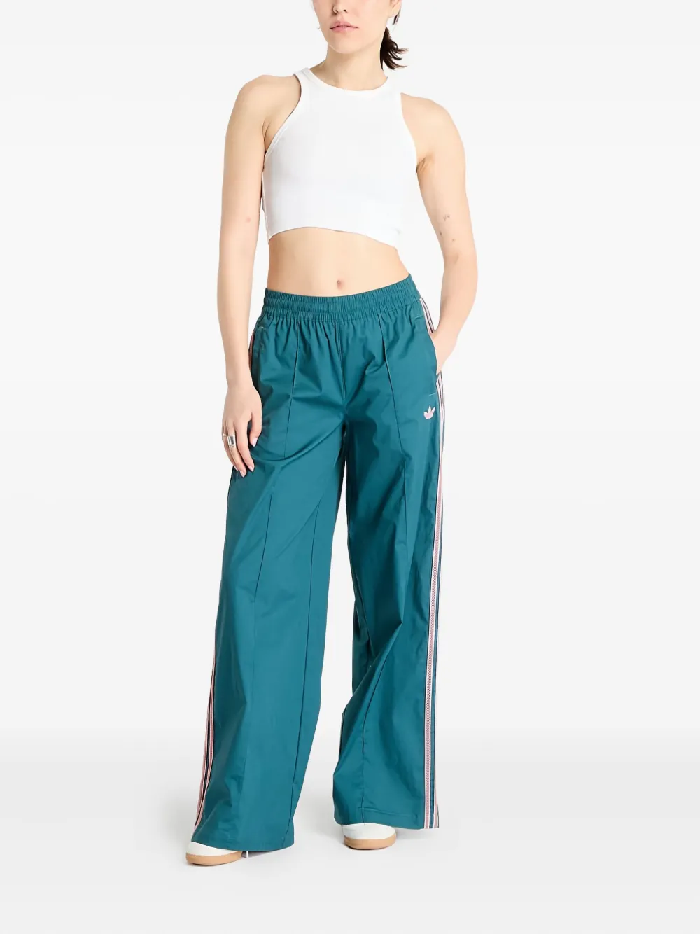 Adidas Originals Stripe Summer Glow Trousers In Blue