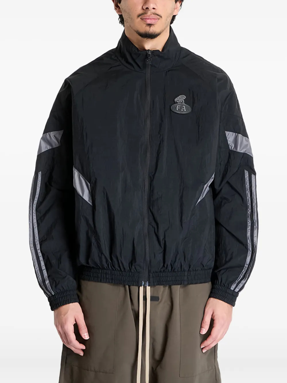 Adidas Originals X Fucking Awesome Aloxe Track Jacket In Black