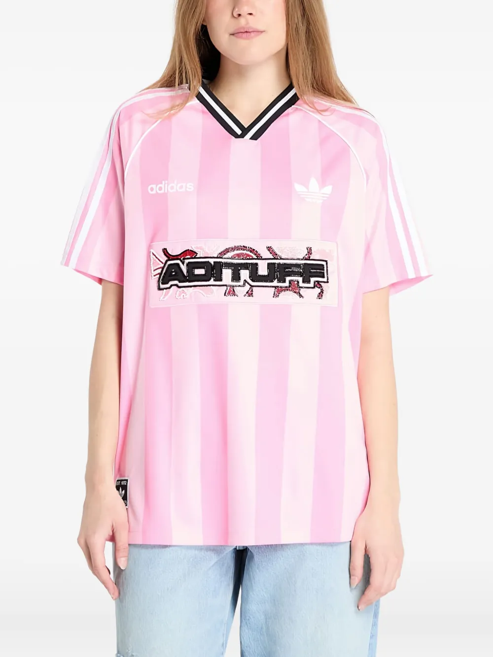 adidas Originals striped T-shirt - Rosa