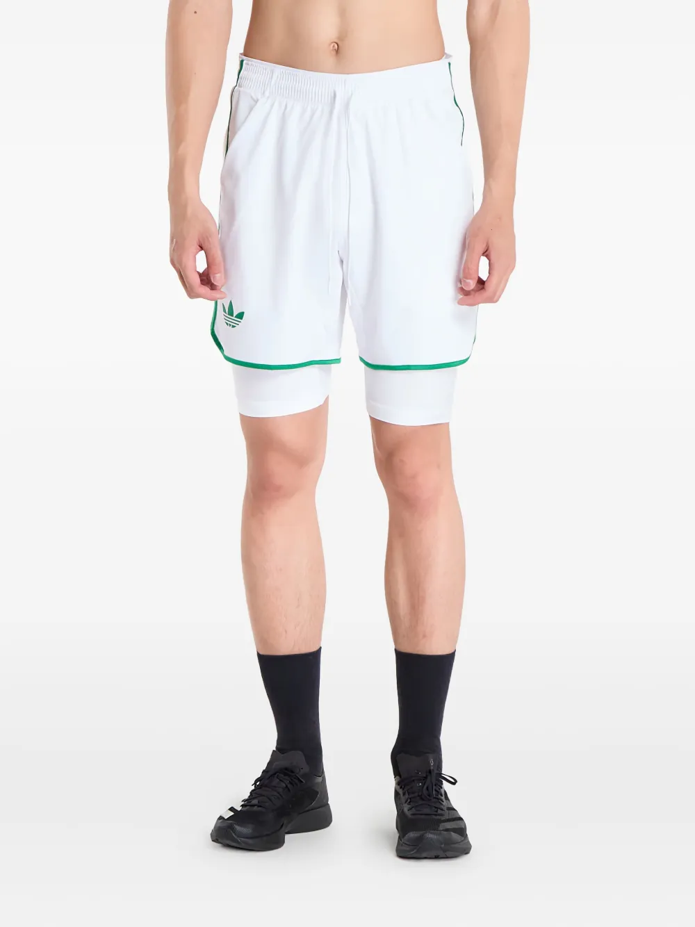 adidas logo-detail shorts - ホワイト adidas logo-detail shorts - ホワイト