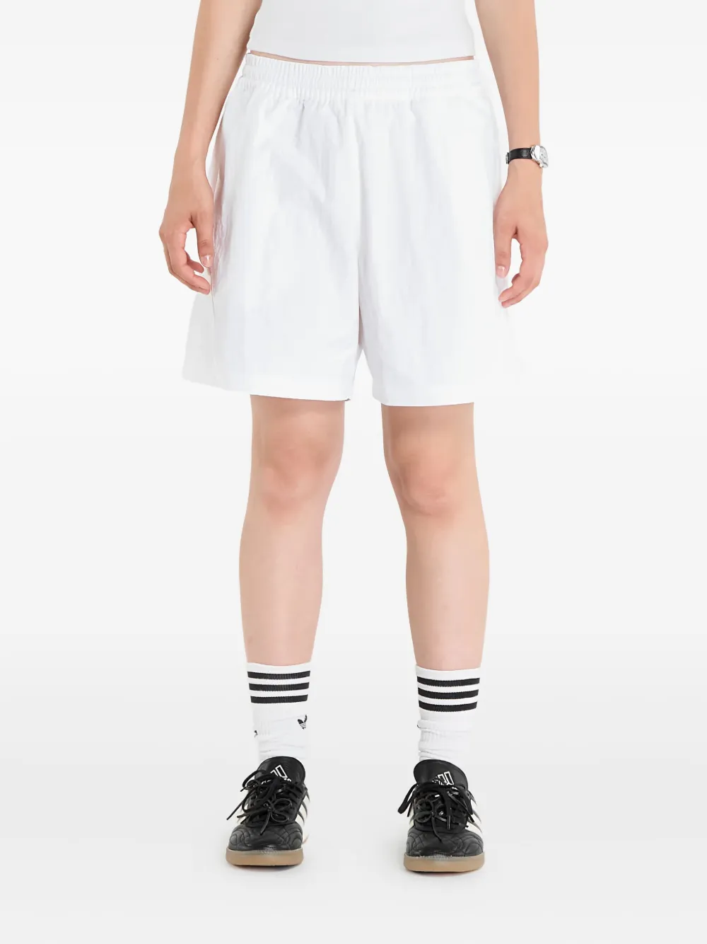 adidas elasticated-waistband short | White | Image 1