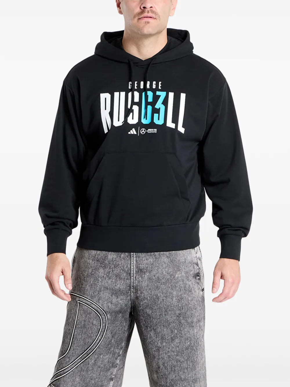 adidas x Mercedes-AMG Petronas F1 Felpa con cappuccio George Russel - Nero