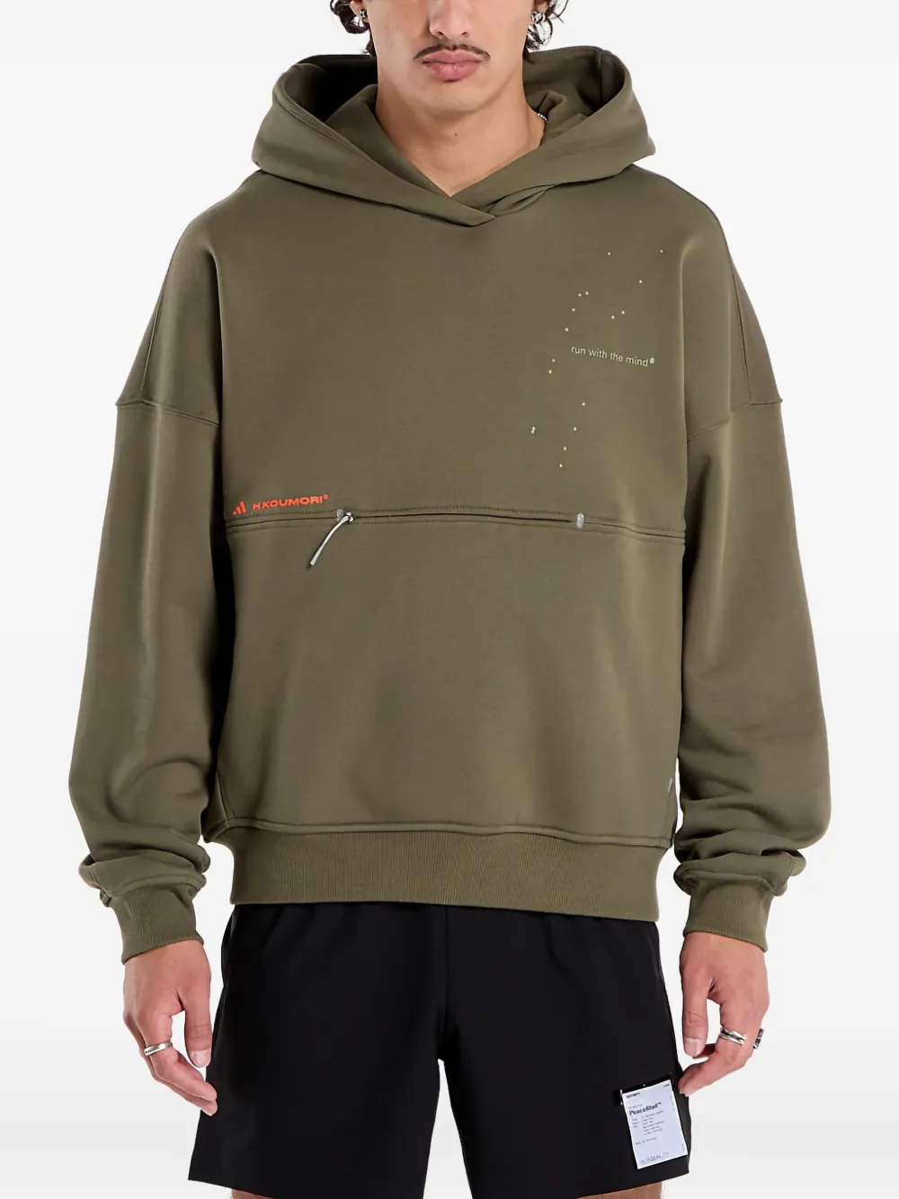 adidas x Hermanos Koumori running hoodie | Green | Image 1