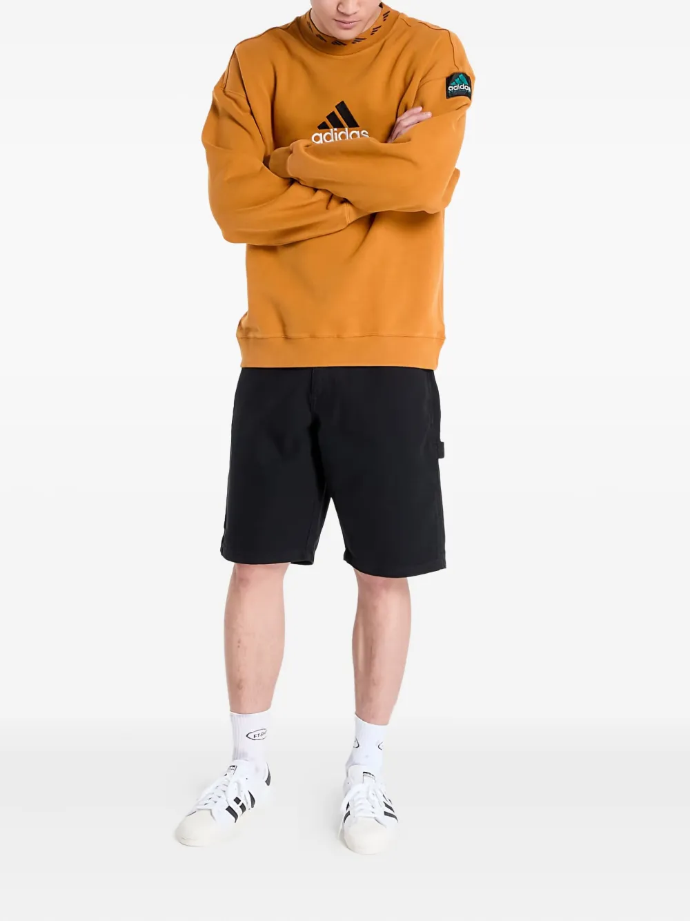 Adidas EQT sweater met ronde hals en logodetail - Oranje