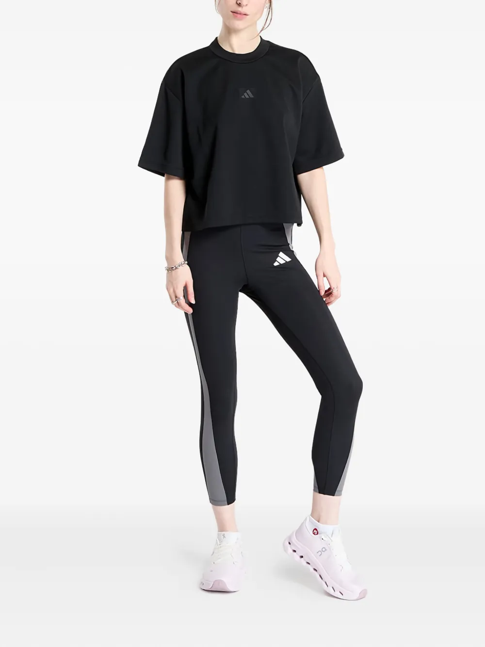 Adidas Originals Yoga Motion Waffle T-shirt In Black