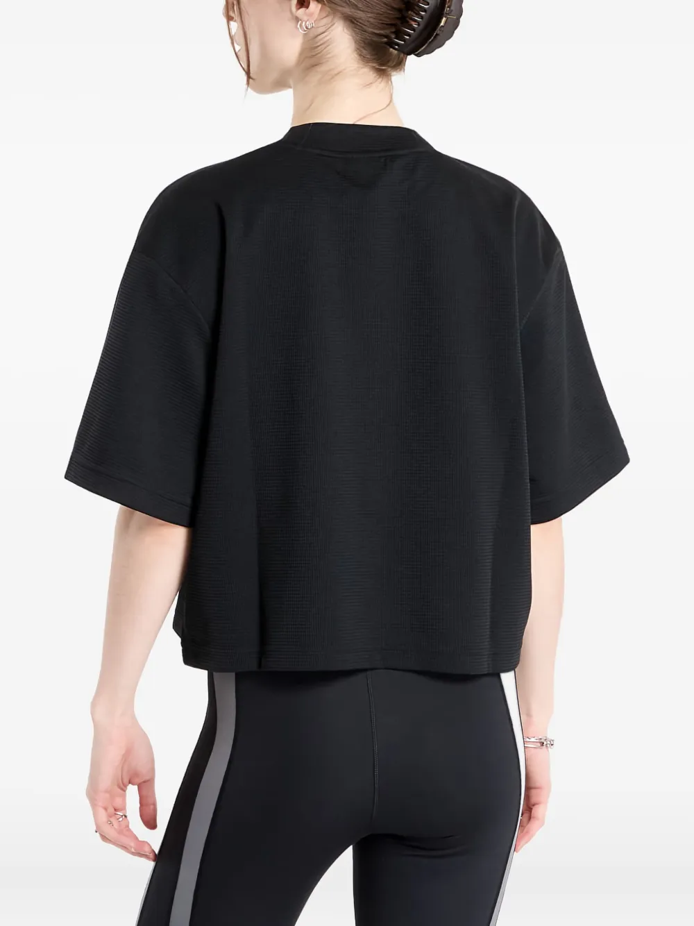 Adidas Originals Yoga Motion Waffle T-shirt In Black