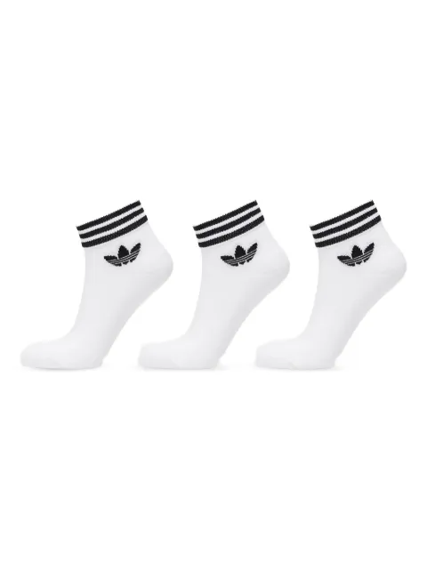 adidas Trefoil striped ankle socks (pack of three)