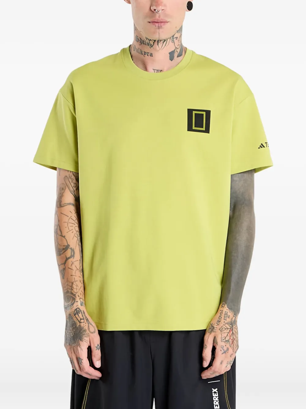 Adidas Originals X National Geographic Graphic Short-sleeve T-shirt In Gold