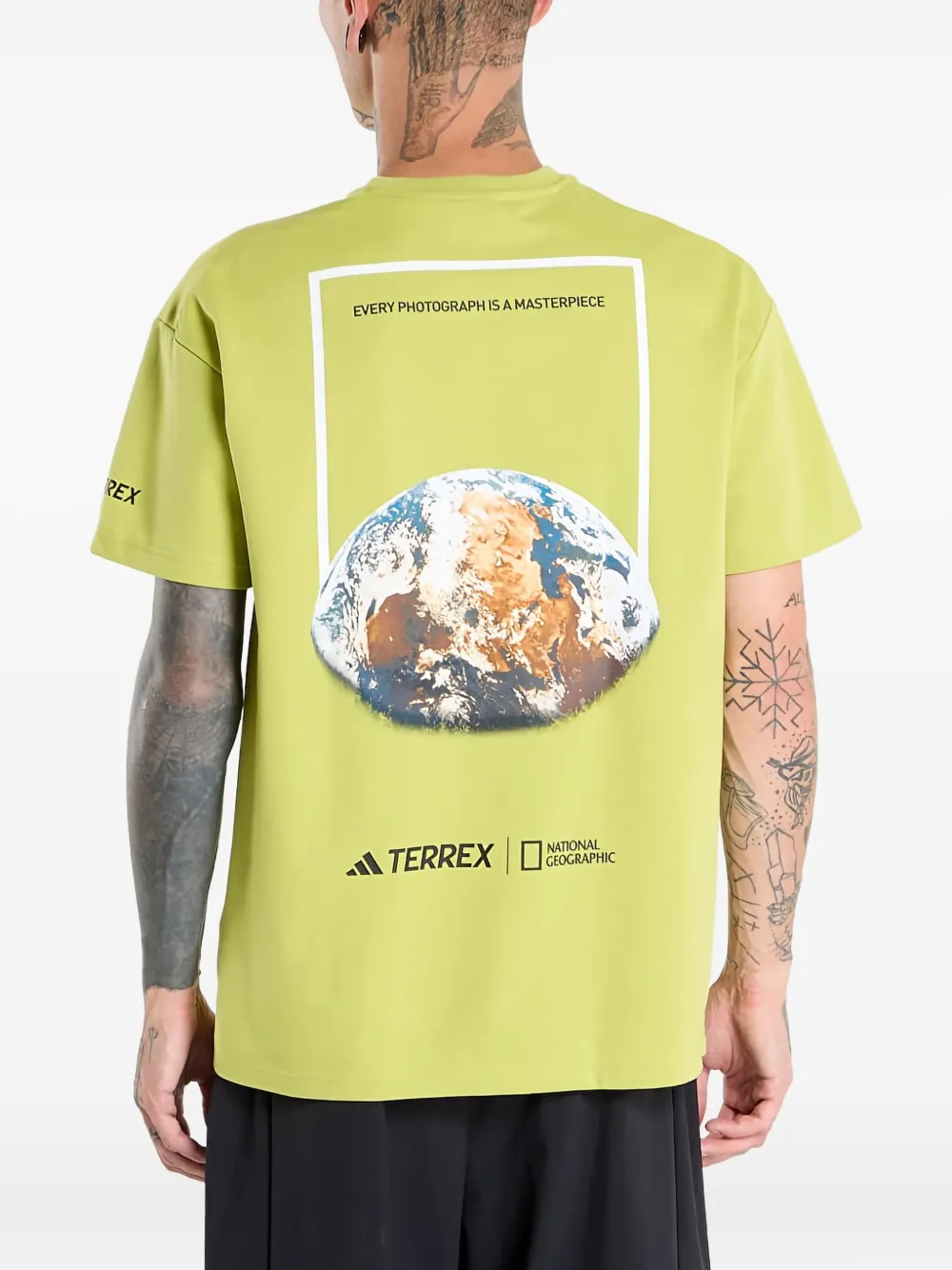 Adidas Originals X National Geographic Graphic Short-sleeve T-shirt In Gold