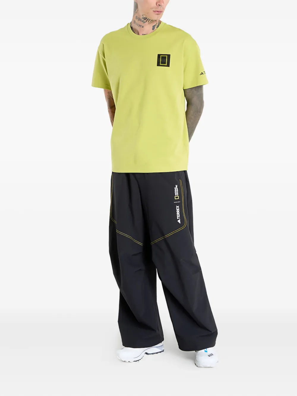 Adidas Originals X National Geographic Graphic Short-sleeve T-shirt In Gold