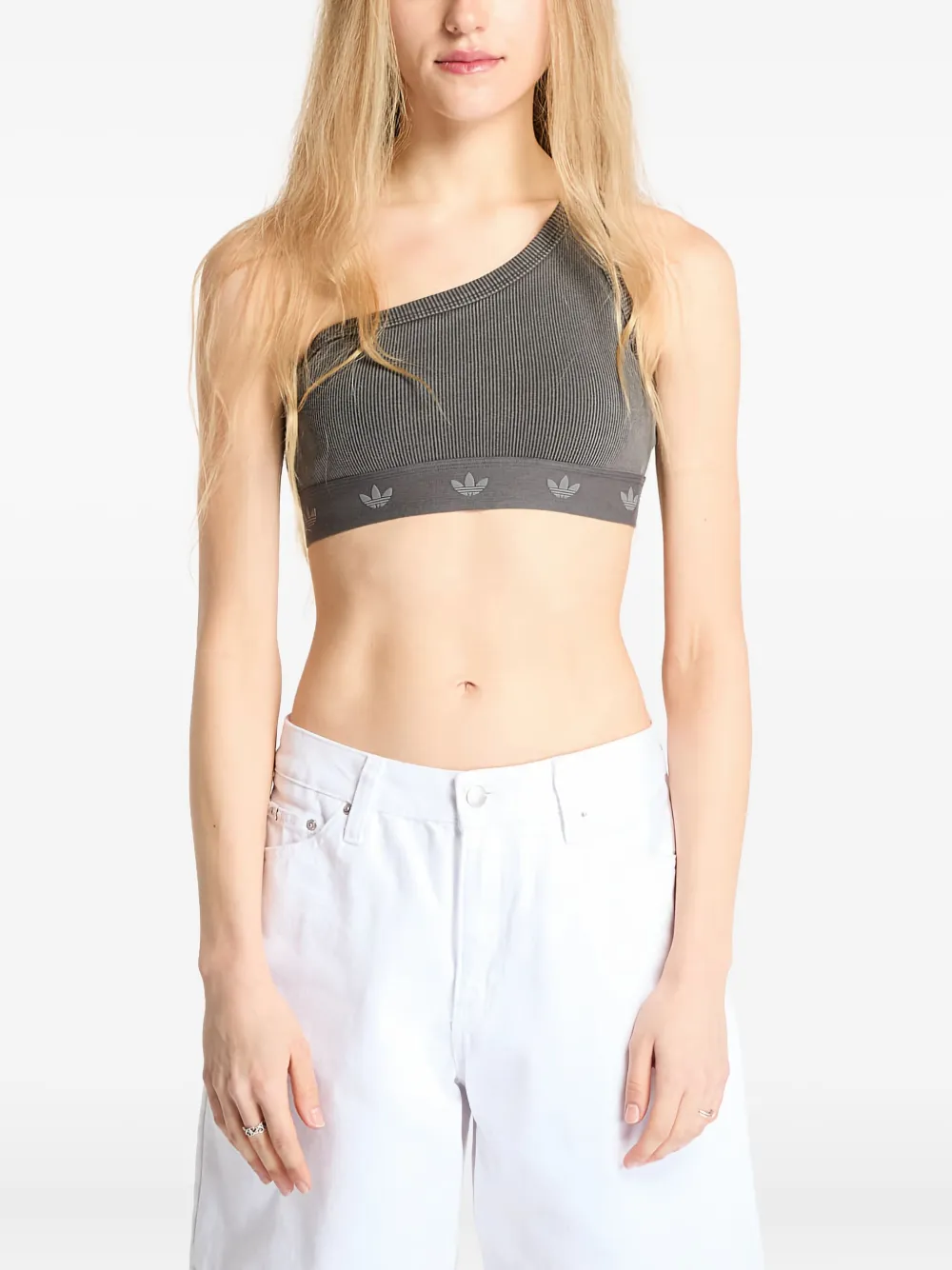 adidas Top monospalla a coste - Grigio