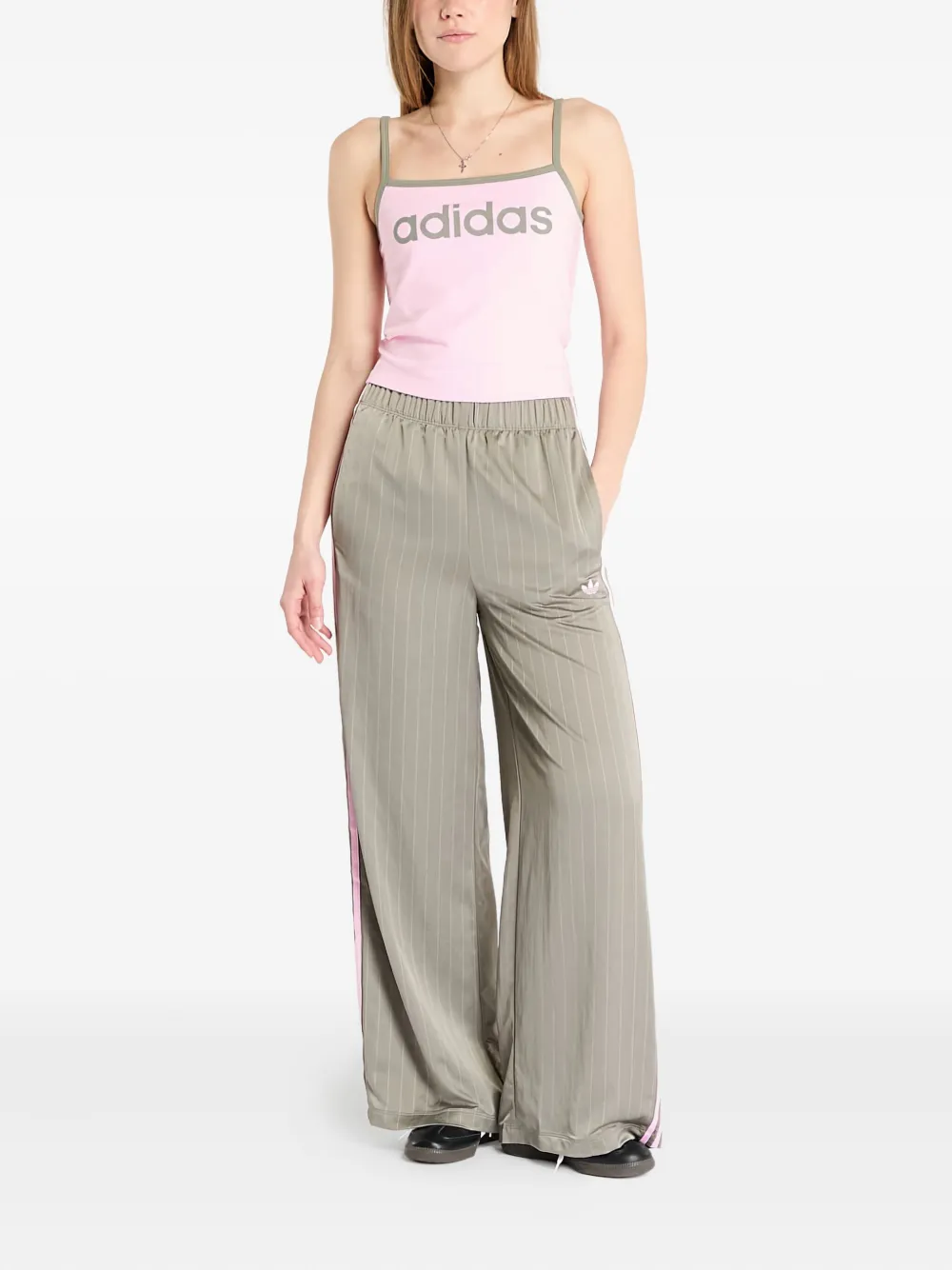 Adidas Broek met krijtstreep - Grijs