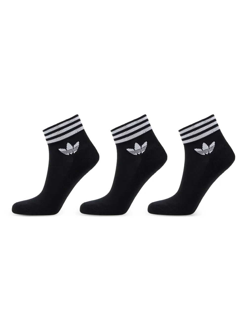 adidas striped ankle socks pack (pack of three) | Black | Image 1