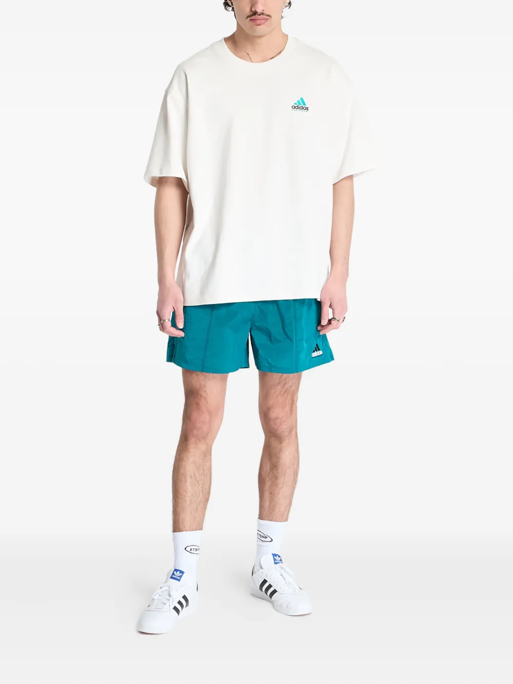 adidas elastic-waist track short | Track & Running Shorts | Image 2