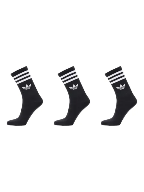 adidas stripes logo crew socks (pack of three)