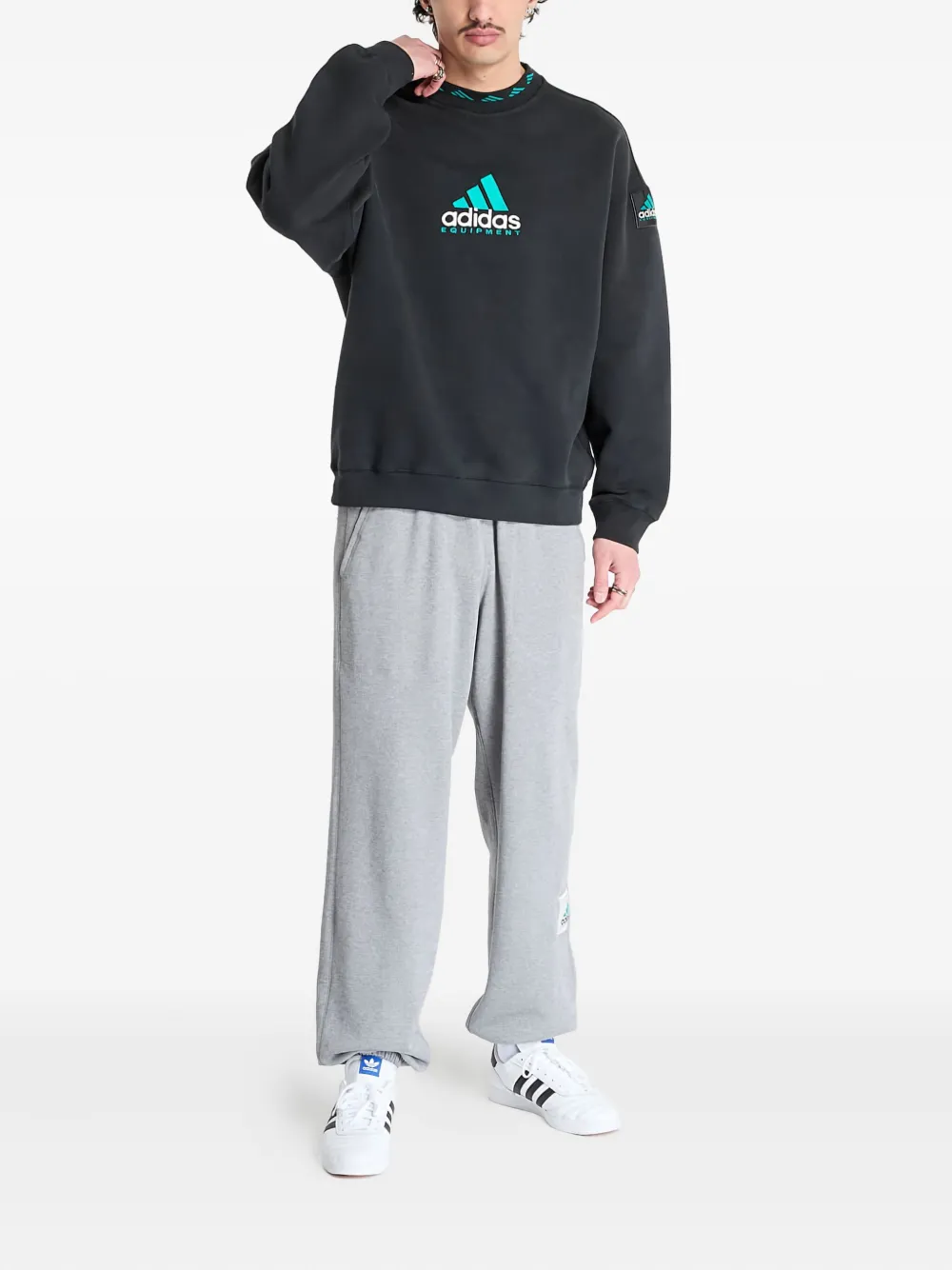 Adidas Sweater met logodetail - Zwart