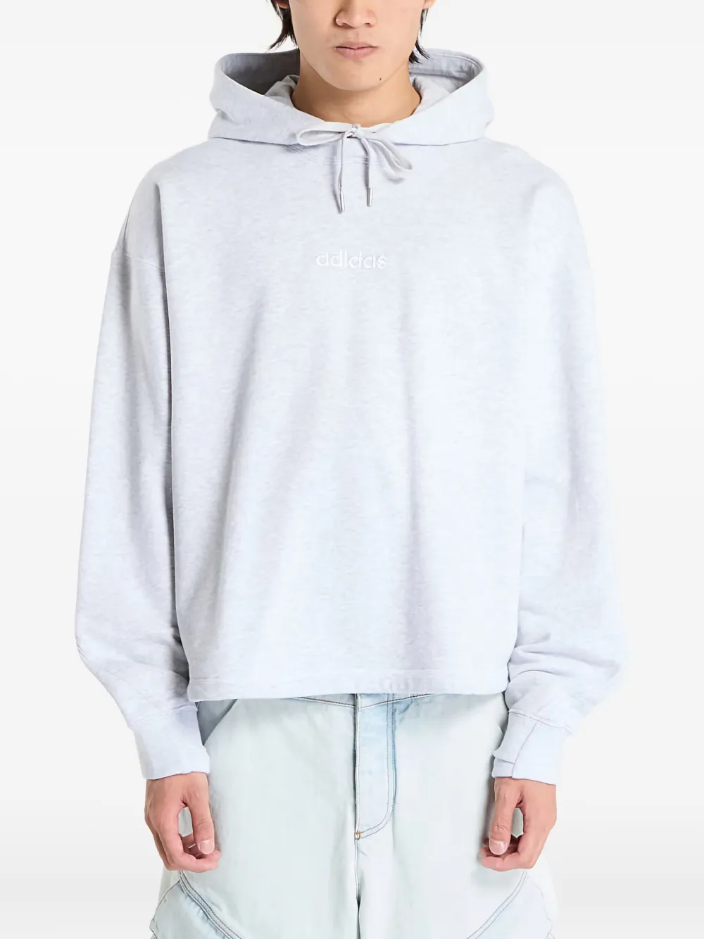 adidas x OG LA drawstring long-sleeve hoodie | Grey | Image 1