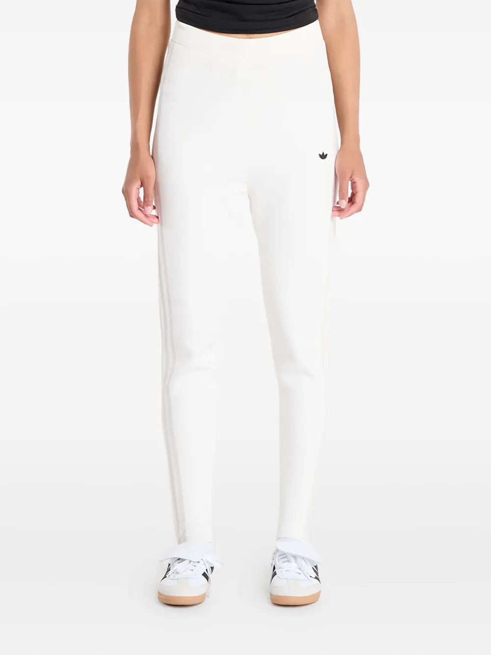 Adidas Originals Logo-detail Track Pants In White