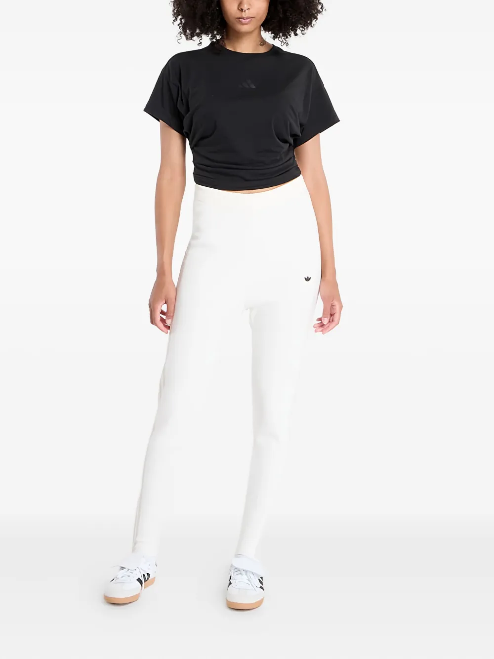 Adidas Originals Logo-detail Track Pants In White