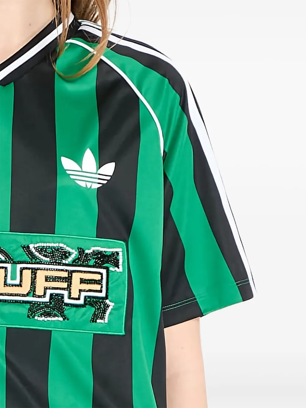  Adidas Jersey A Rayas - Verde 